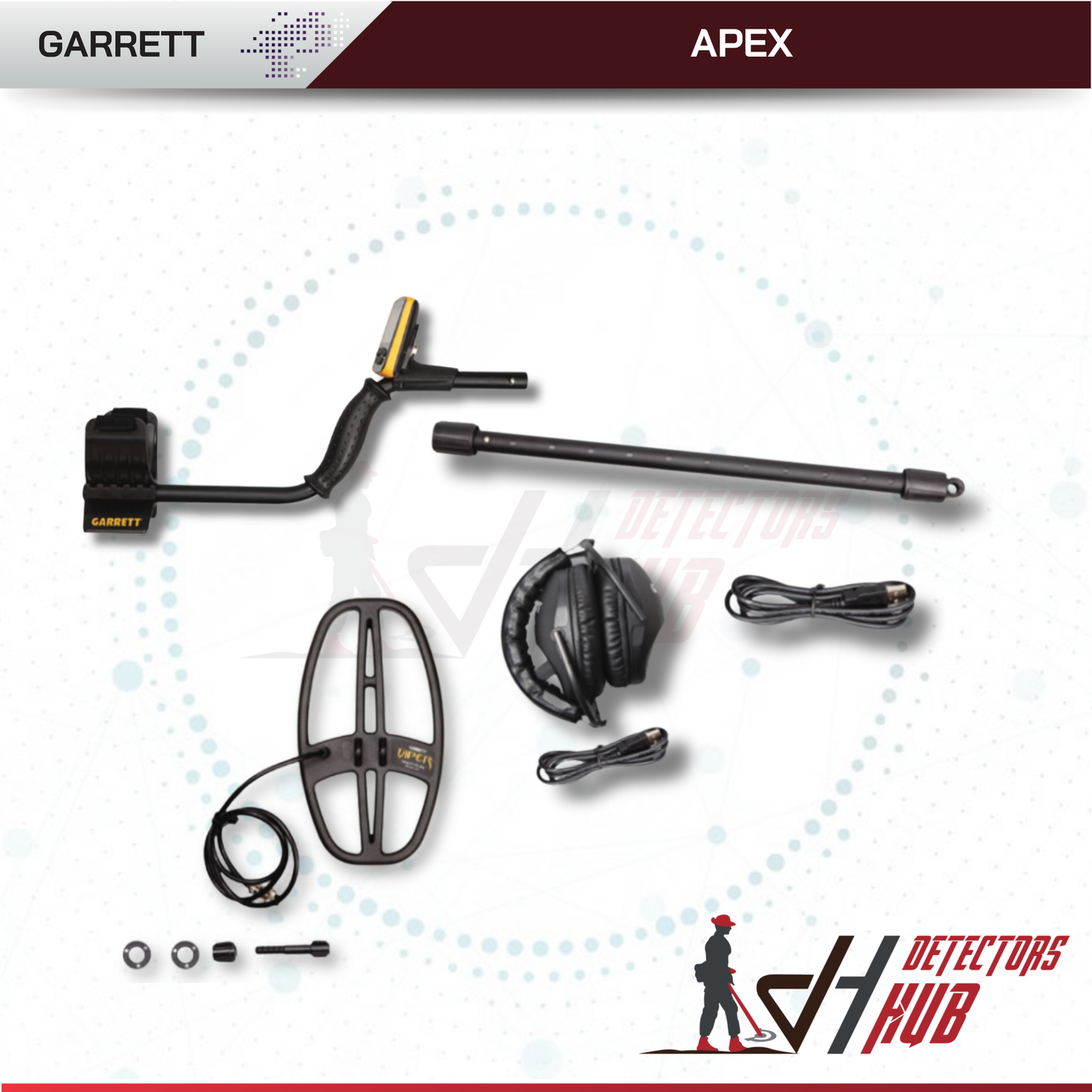 Garrett ACE Apex Metal Detector  With 8.5x11 inches Coil & Z-Lynk Wireless Headphone