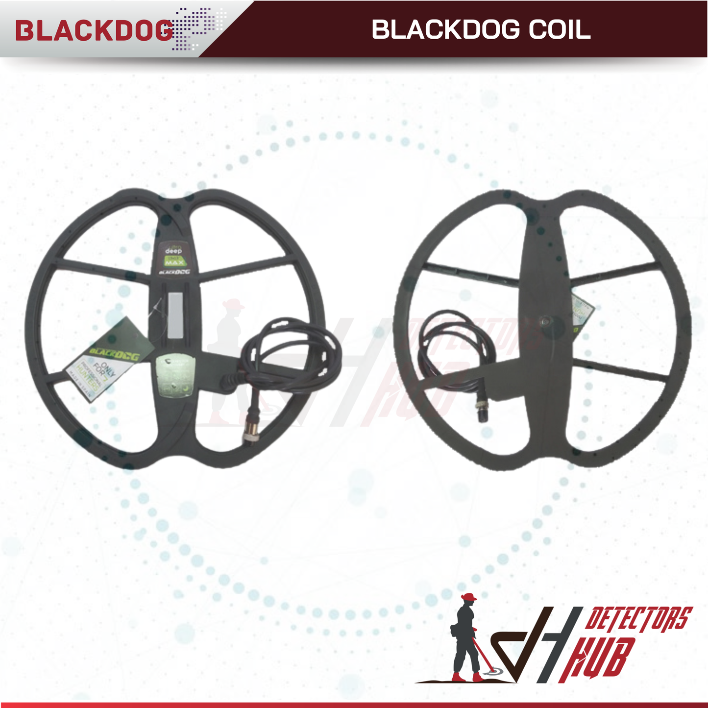 Blackdog Max Coil 13x13 Inch DD for Garrett Ace Apex Metal Detector