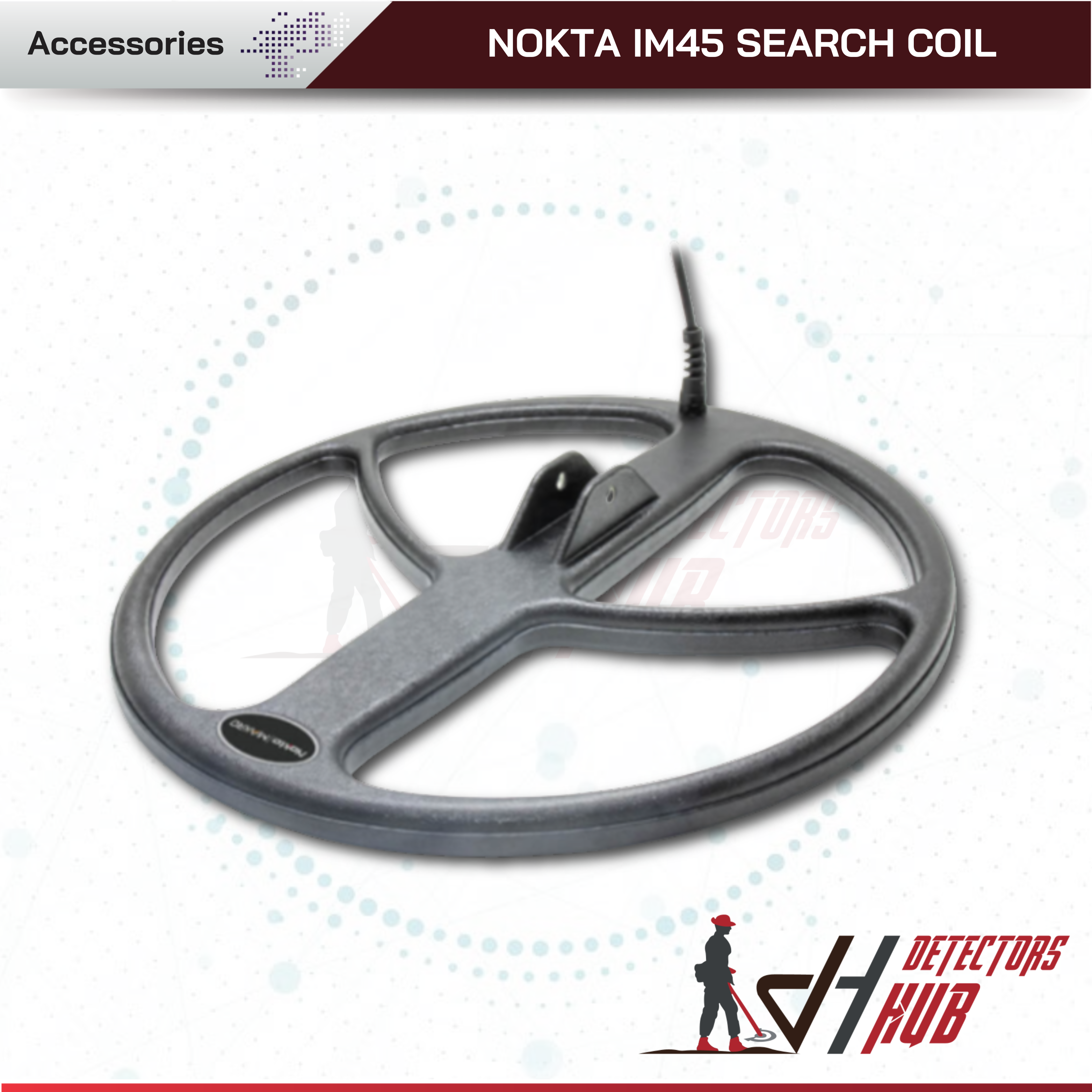 NOKTA IM45 Waterproof DD Search Coil – 39×45 cm / 15″x17.5″