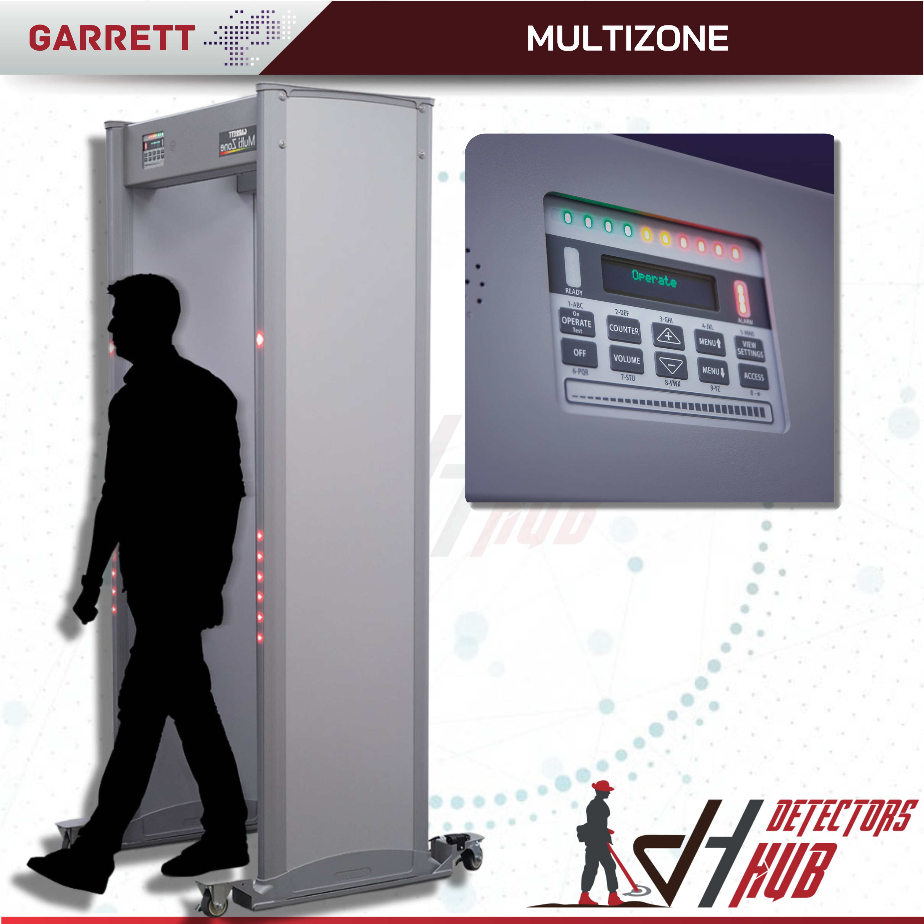 Garrett Multi Zone Walk-Through Metal Detector