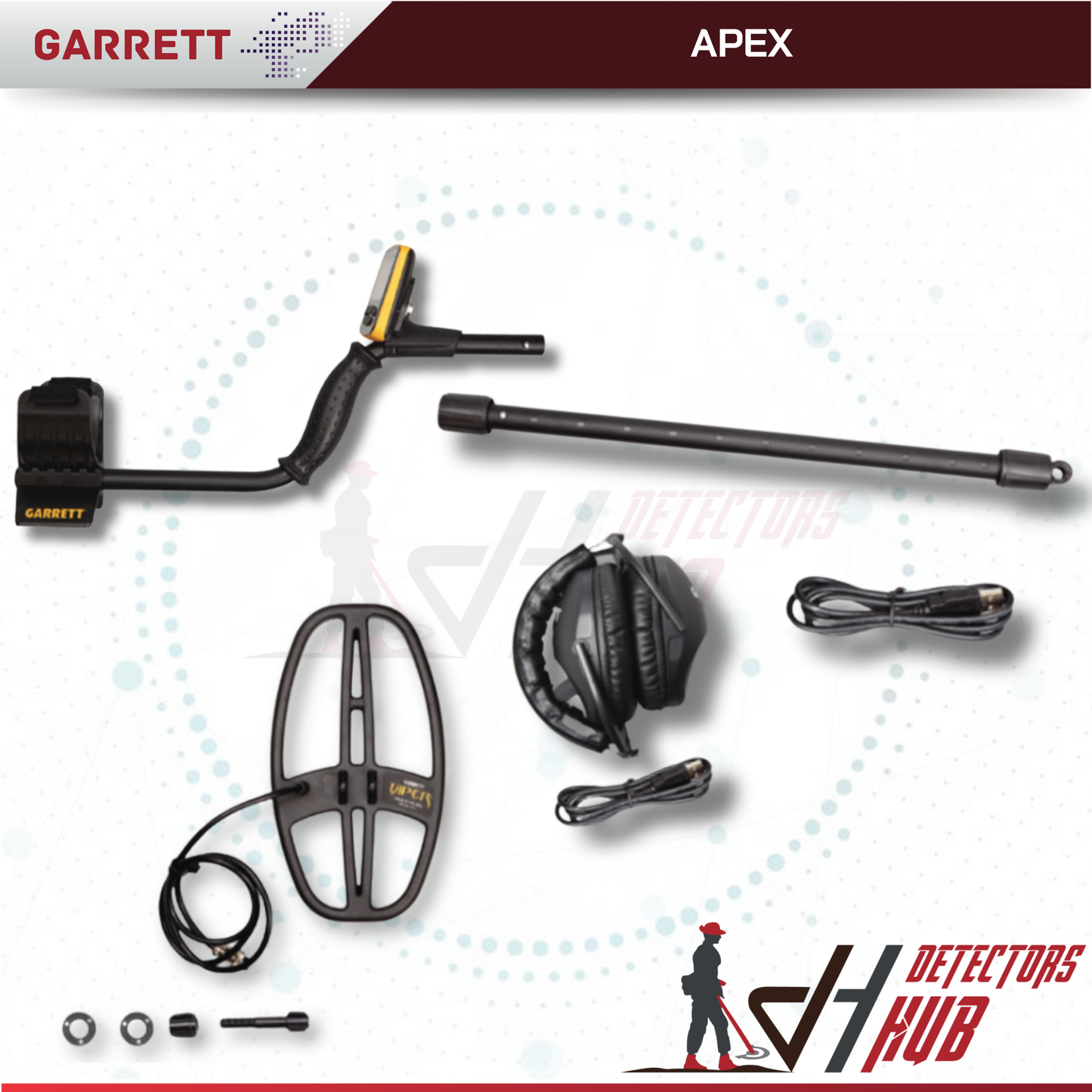 Garrett ACE Apex Metal Detector  With 8.5x11 inches Coil & Z-Lynk Wireless Headphone