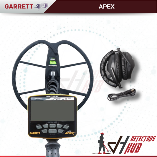 Garrett ACE Apex Metal Detector Bundle – 13"inch BLACKDOG Coil w/ Z-Lynk Wireless Headphones