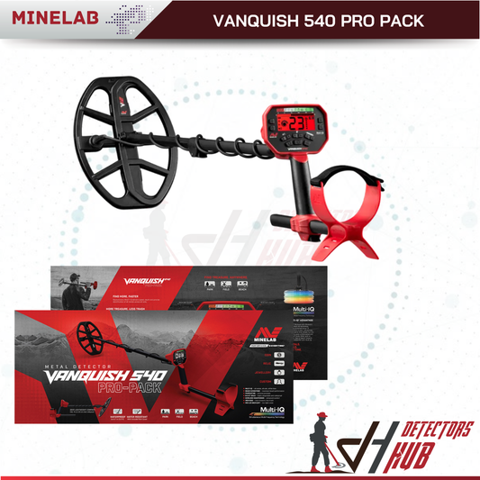 MINELAB Vanquish 540 Pro-Pack with 12" and 8" Search Coils Metal Detector